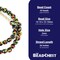 The Bead Chest Rasta Multicolor, Red, Green, Yellow - Recycled Glass Beads 14mm – Large Hole 26-Inch Strand, Handmade African Fair Trade Fused Beads for Jewelry & Crafts I Approximately 40 Beads